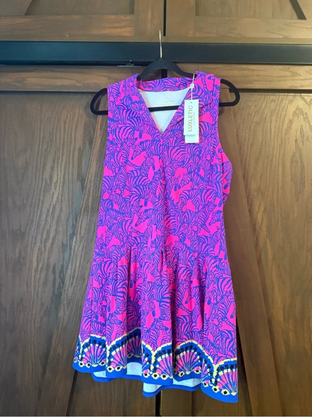 Lilly Pulitzer Federica Dress L Passion Fruit Pink Wild Nights UPF 50+ NWT